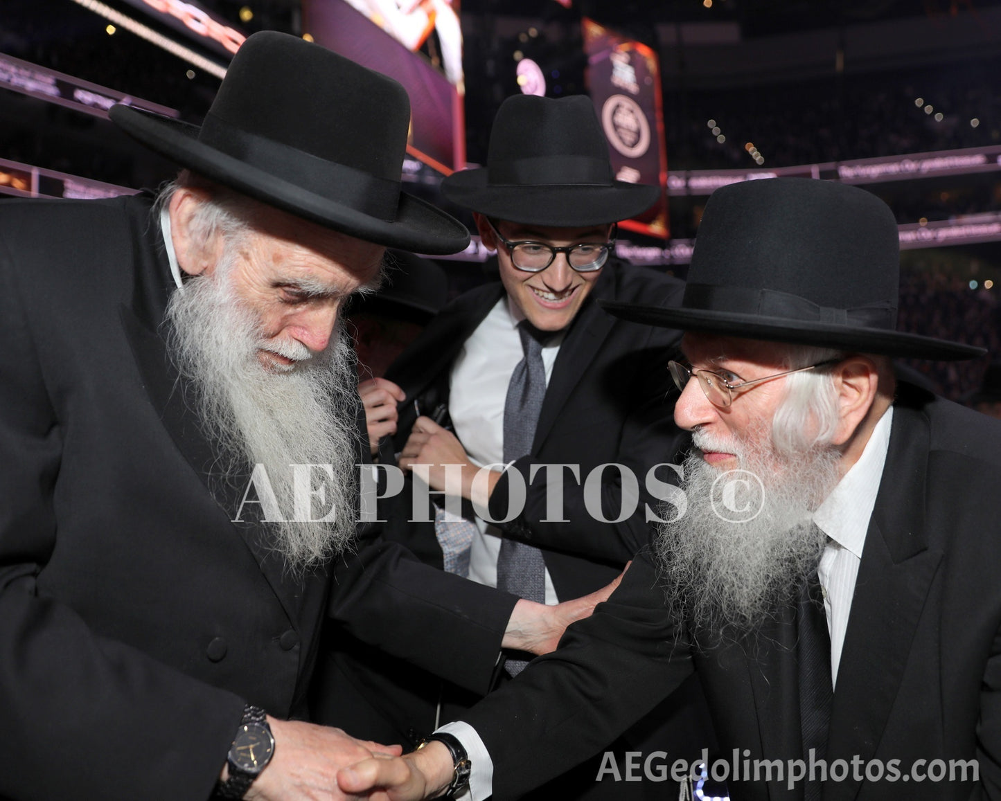 Rav Aharon Feldman with Rav Simcha Scheinberg at Adirei HaTorah 2024