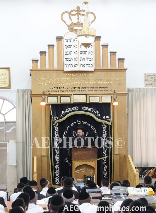 Rav Eliezer Yehuda Finkel speaking in Mir Yerushalayim