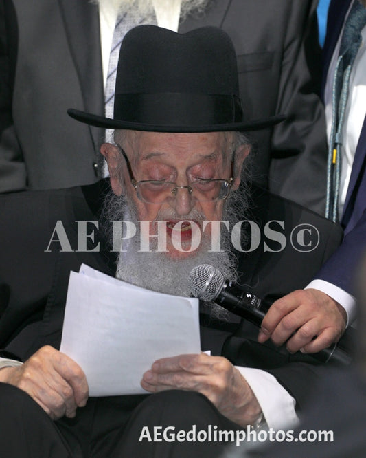 Rav Meir Tzvi Bergman speaking at Adirei HaTorah