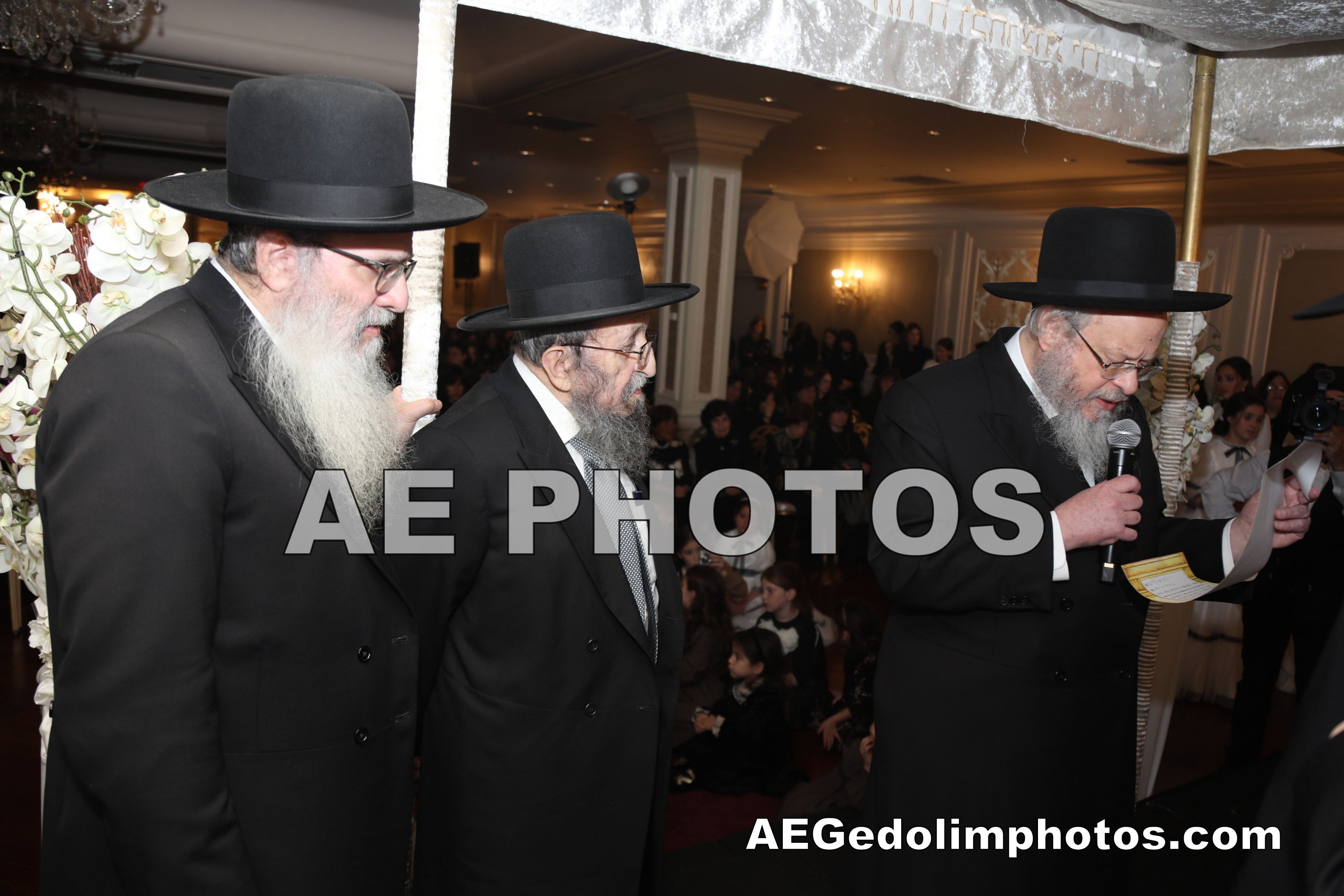 Rav Avrohom Ausband with Rav Shmuel Kamenetsky and Rav Sholom Kamenetsky