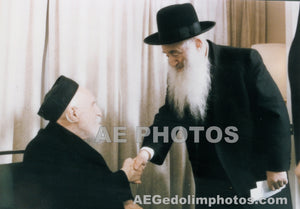 Rav Moshe Feinstein with Rav Nosson Meir Wachtfogel