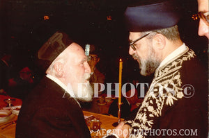 Rav Moshe Feinstein with Rav Ovadia Yosef