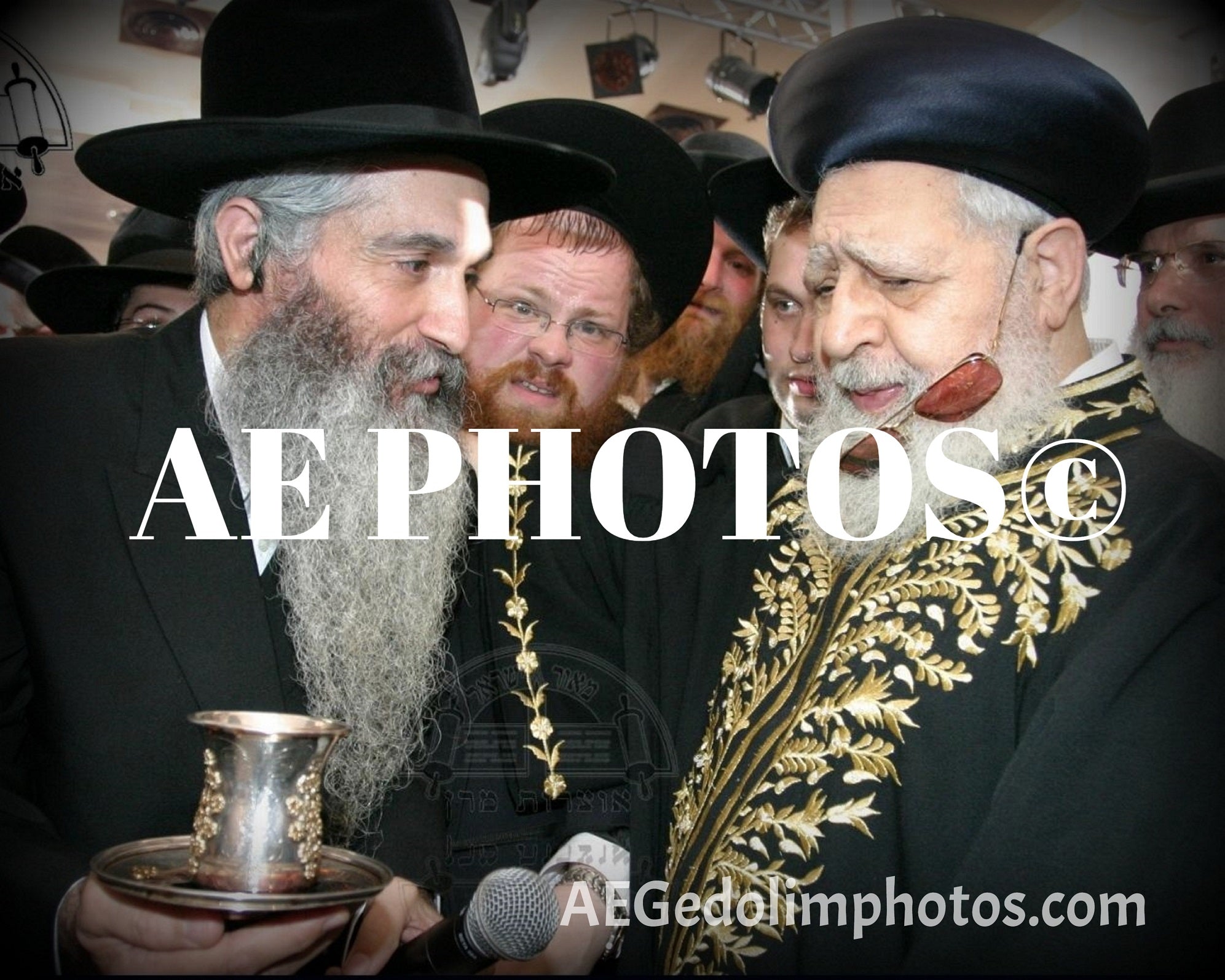 Rav Ovadia Yosef with Rav David  Abuchaseira shlit''a