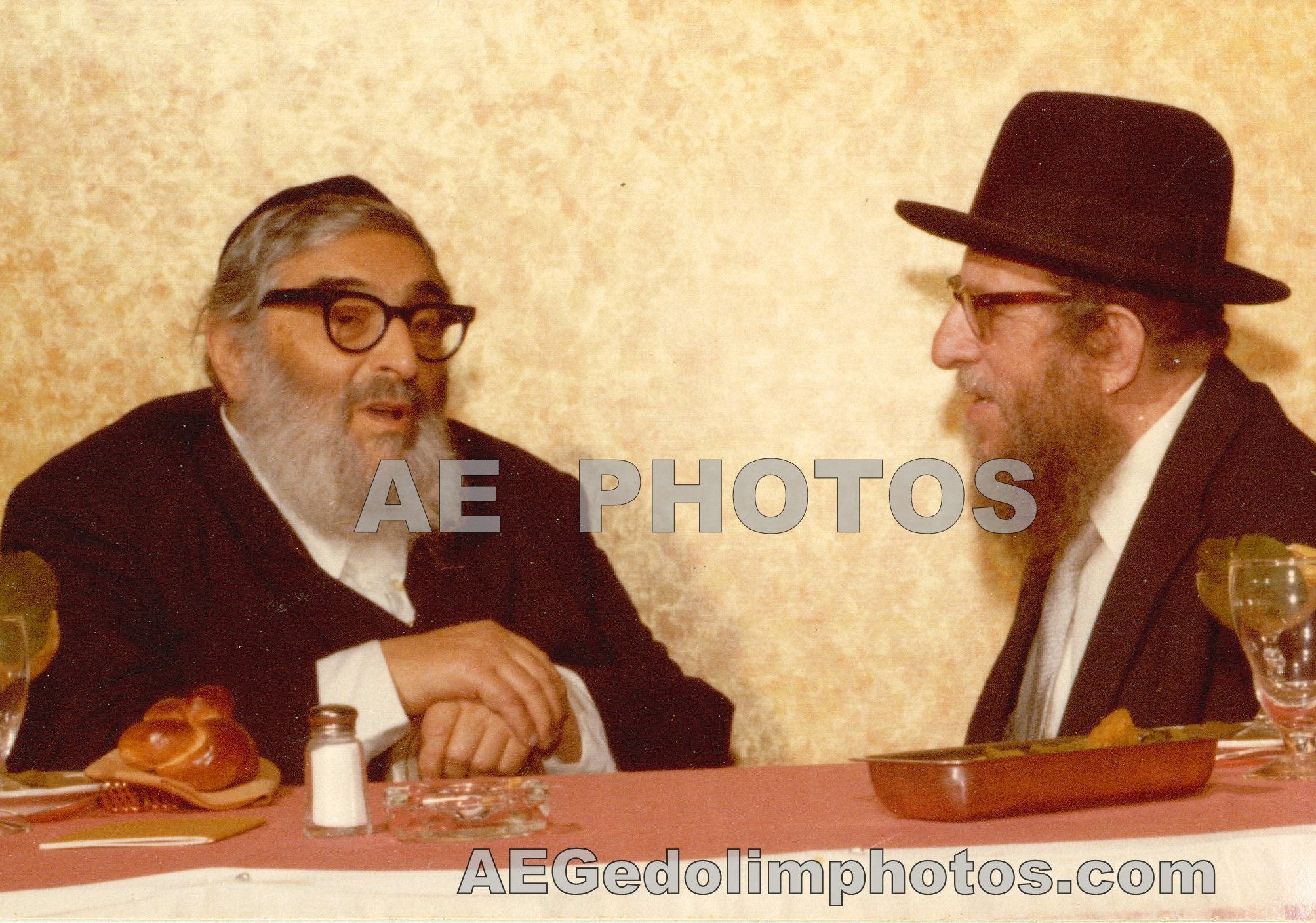 Rav Yitzchak Hutner with Rav Gustman