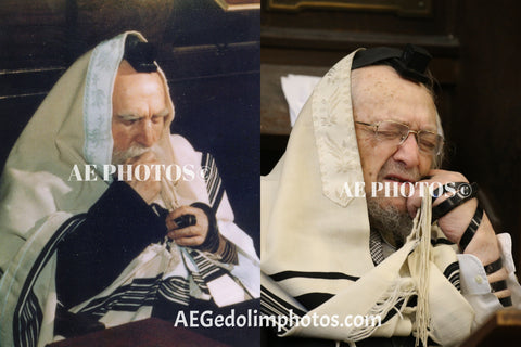 collage Rav Moshe with Rav Dovid Feinstein Shema
